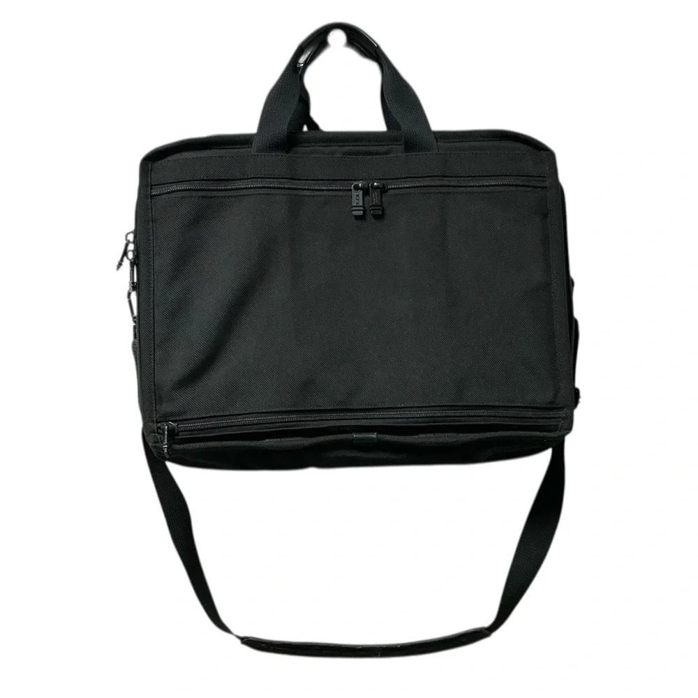 Tumi Deluxe Black Nylon Durable Organizer Laptop Briefcase